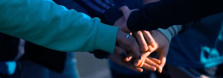 Photo of team hands